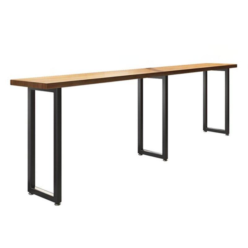 Industrial Bar Table Set 1/2/7 Pcs Solid Wood and Metal Bar Table and Stools Wood 118"L x 16"W Clearhalo 'Bar Furniture' 'furn' 'furn_home_bar_bar_sets' 'Furniture' 'Home Bars & Bar Sets' 'home_bar_bar_sets' 'Kitchen & Dining Furniture' 6912469