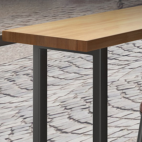 Industrial Bar Table Set 1/2/7 Pcs Solid Wood and Metal Bar Table and Stools Clearhalo 'Bar Furniture' 'furn' 'furn_home_bar_bar_sets' 'Furniture' 'Home Bars & Bar Sets' 'home_bar_bar_sets' 'Kitchen & Dining Furniture' 6912472