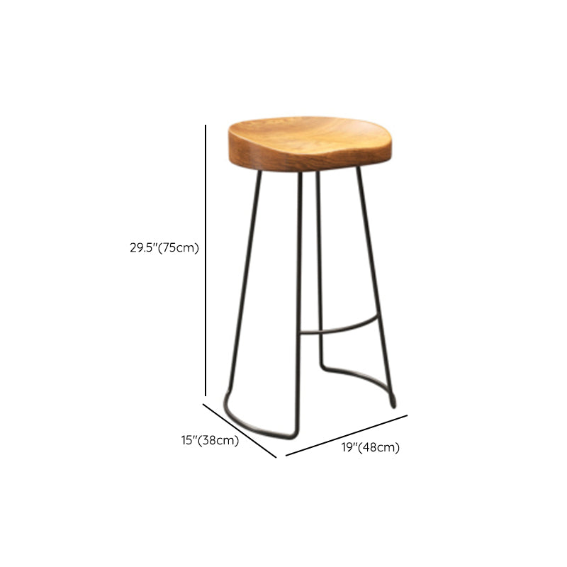 Industrial Bar Table Set 1/2/7 Pcs Solid Wood and Metal Bar Table and Stools Clearhalo 'Bar Furniture' 'furn' 'furn_home_bar_bar_sets' 'Furniture' 'Home Bars & Bar Sets' 'home_bar_bar_sets' 'Kitchen & Dining Furniture' 6912480