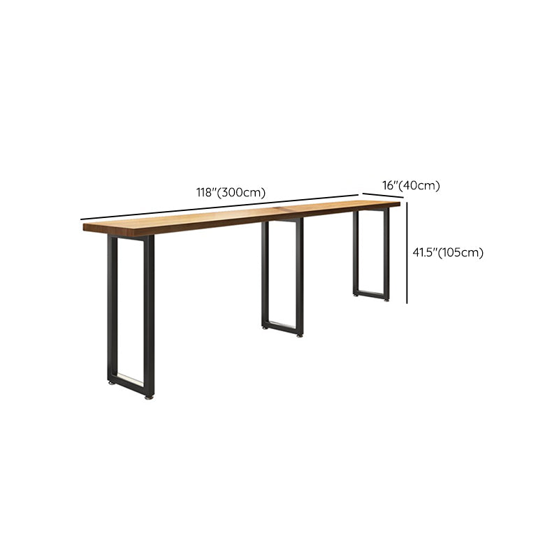 Industrial Bar Table Set 1/2/7 Pcs Solid Wood and Metal Bar Table and Stools Clearhalo 'Bar Furniture' 'furn' 'furn_home_bar_bar_sets' 'Furniture' 'Home Bars & Bar Sets' 'home_bar_bar_sets' 'Kitchen & Dining Furniture' 6912481