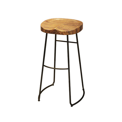 1/4/7 Pieces Counter Height Pub Set Industrial Wood Counter Set Brown 30"H Stool (Single) Clearhalo 'Bar Furniture' 'furn' 'furn_home_bar_bar_sets' 'Furniture' 'Home Bars & Bar Sets' 'home_bar_bar_sets' 'Kitchen & Dining Furniture' 6912505