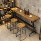 1/4/7 Pieces Counter Height Pub Set Industrial Wood Counter Set 4 Pieces: Table, 3 Stools Clearhalo 'Bar Furniture' 'furn' 'furn_home_bar_bar_sets' 'Furniture' 'Home Bars & Bar Sets' 'home_bar_bar_sets' 'Kitchen & Dining Furniture' 6912507