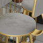 Faux Marble Counter Height Pub Set 1/2/3 Pieces Bar Stool and Table Set Clearhalo 'Bar Furniture' 'furn' 'furn_home_bar_bar_sets' 'Furniture' 'Home Bars & Bar Sets' 'home_bar_bar_sets' 'Kitchen & Dining Furniture' 6912536
