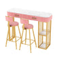 Faux Marble Counter Height Pub Set 1/2/3 Pieces Bar Stool and Table Set Clearhalo 'Bar Furniture' 'furn' 'furn_home_bar_bar_sets' 'Furniture' 'Home Bars & Bar Sets' 'home_bar_bar_sets' 'Kitchen & Dining Furniture' 6912538