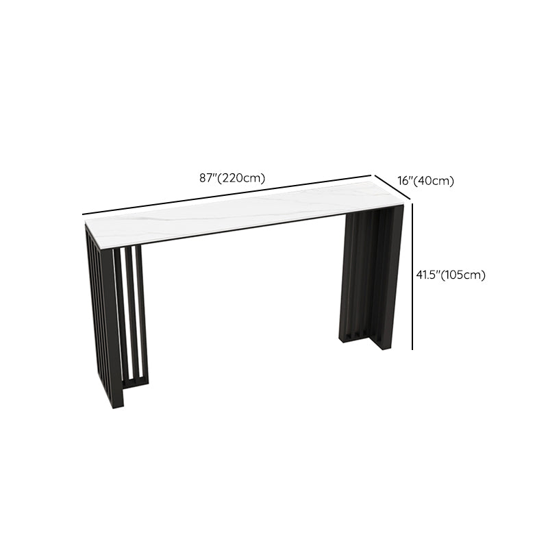 Industrial 1/7 Pieces Bar Table Set Rectangle Stone Counter Table for Living Room Clearhalo 'Bar Furniture' 'furn' 'furn_home_bar_bar_sets' 'Furniture' 'Home Bars & Bar Sets' 'home_bar_bar_sets' 'Kitchen & Dining Furniture' 6912558