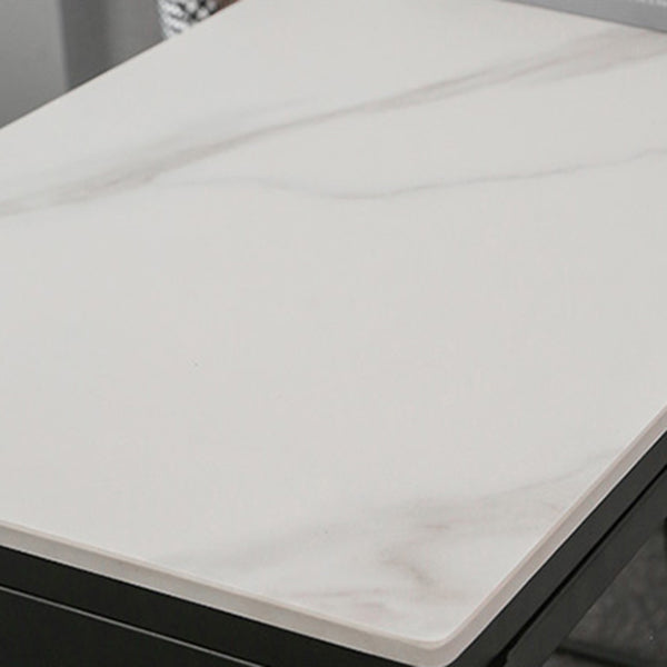 Modern 1/3/5 Pieces Bar Table Set Rectangle Stone Counter Table with Stools for Balcony Clearhalo 'Bar Furniture' 'furn' 'furn_home_bar_bar_sets' 'Furniture' 'Home Bars & Bar Sets' 'home_bar_bar_sets' 'Kitchen & Dining Furniture' 6912613