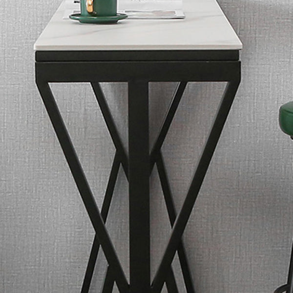 Modern 1/3/5 Pieces Bar Table Set Rectangle Stone Counter Table with Stools for Balcony Clearhalo 'Bar Furniture' 'furn' 'furn_home_bar_bar_sets' 'Furniture' 'Home Bars & Bar Sets' 'home_bar_bar_sets' 'Kitchen & Dining Furniture' 6912615