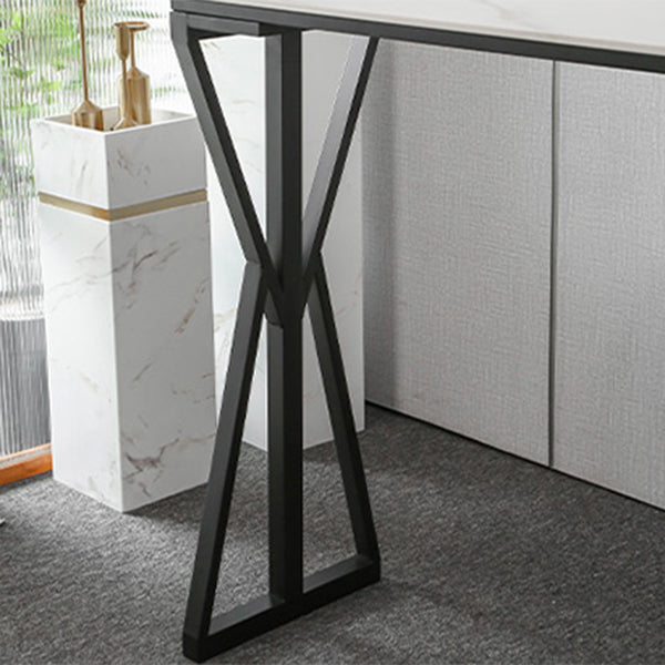 Modern 1/3/5 Pieces Bar Table Set Rectangle Stone Counter Table with Stools for Balcony Clearhalo 'Bar Furniture' 'furn' 'furn_home_bar_bar_sets' 'Furniture' 'Home Bars & Bar Sets' 'home_bar_bar_sets' 'Kitchen & Dining Furniture' 6912616