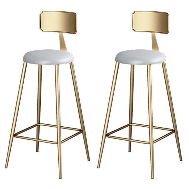 Glam 1/2/4/7 Pieces Bar Table Set Rectangle Stone Counter Table with Stools for Balcony White 30"H Stools (Set of 2) Clearhalo 'Bar Furniture' 'furn' 'furn_home_bar_bar_sets' 'Furniture' 'Home Bars & Bar Sets' 'home_bar_bar_sets' 'Kitchen & Dining Furniture' 6912674