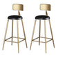 Glam 1/2/4/7 Pieces Bar Table Set Rectangle Stone Counter Table with Stools for Balcony Black 30"H Stools (Set of 2) Clearhalo 'Bar Furniture' 'furn' 'furn_home_bar_bar_sets' 'Furniture' 'Home Bars & Bar Sets' 'home_bar_bar_sets' 'Kitchen & Dining Furniture' 6912677