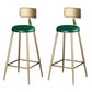 Glam 1/2/4/7 Pieces Bar Table Set Rectangle Stone Counter Table with Stools for Balcony Green 30"H Stools (Set of 2) Clearhalo 'Bar Furniture' 'furn' 'furn_home_bar_bar_sets' 'Furniture' 'Home Bars & Bar Sets' 'home_bar_bar_sets' 'Kitchen & Dining Furniture' 6912681