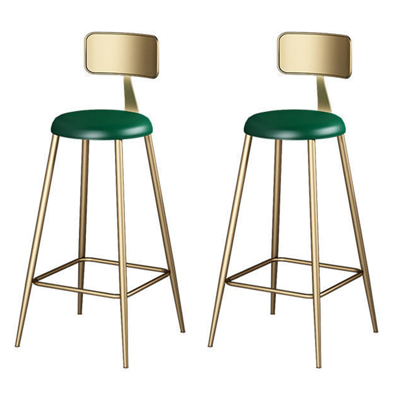 Glam 1/2/4/7 Pieces Bar Table Set Rectangle Stone Counter Table with Stools for Balcony Green 30"H Stools (Set of 2) Clearhalo 'Bar Furniture' 'furn' 'furn_home_bar_bar_sets' 'Furniture' 'Home Bars & Bar Sets' 'home_bar_bar_sets' 'Kitchen & Dining Furniture' 6912681