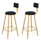 Glam 1/2/4/7 Pieces Bar Table Set Rectangle Stone Counter Table with Stools for Balcony Bright-Black 30"H Stools (Set of 2) Clearhalo 'Bar Furniture' 'furn' 'furn_home_bar_bar_sets' 'Furniture' 'Home Bars & Bar Sets' 'home_bar_bar_sets' 'Kitchen & Dining Furniture' 6912686