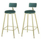 Glam 1/2/4/7 Pieces Bar Table Set Rectangle Stone Counter Table with Stools for Balcony Dark Green 30"H Stool (Set of 2) Clearhalo 'Bar Furniture' 'furn' 'furn_home_bar_bar_sets' 'Furniture' 'Home Bars & Bar Sets' 'home_bar_bar_sets' 'Kitchen & Dining Furniture' 6912688