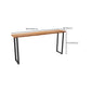 Modern Style Wood Bistro Bar Table Rectangle Metal Base Bar Table