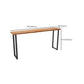 Modern Style Wood Bistro Bar Table Rectangle Metal Base Bar Table