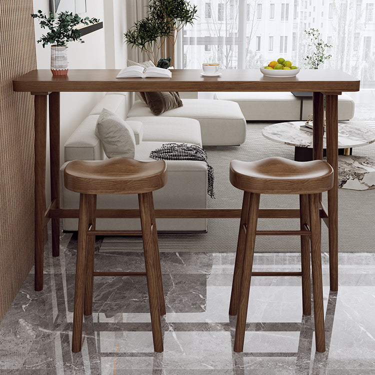 Modern Wooden Bistro Bar Table Rectangle Footrest Bar Table for Living Room Clearhalo 'Bar Furniture' 'Bar Tables' 'bar_tables' 'furn' 'furn_bar_tables' 'Furniture' 'Kitchen & Dining Furniture' 6912755