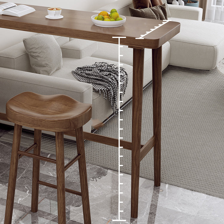Modern Wooden Bistro Bar Table Rectangle Footrest Bar Table for Living Room Clearhalo 'Bar Furniture' 'Bar Tables' 'bar_tables' 'furn' 'furn_bar_tables' 'Furniture' 'Kitchen & Dining Furniture' 6912761