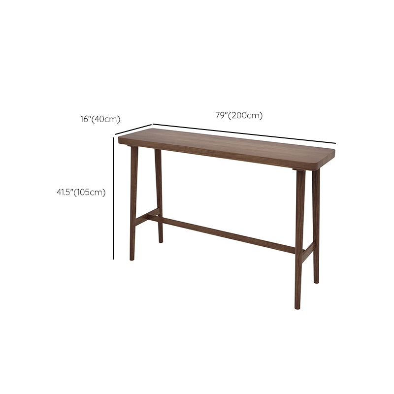 Modern Wooden Bistro Bar Table Rectangle Footrest Bar Table for Living Room Clearhalo 'Bar Furniture' 'Bar Tables' 'bar_tables' 'furn' 'furn_bar_tables' 'Furniture' 'Kitchen & Dining Furniture' 6912765
