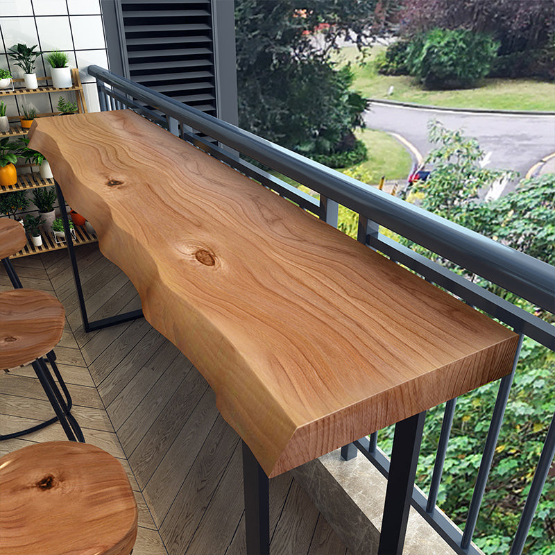 Industrial Style Bistro Bar Table Rectangle Wooden Bar Table for Dining Room