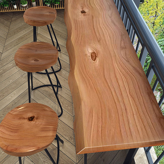 Bistro -Bar Tisch Rechteck aus Industriestil Holz Bar Tisch für Esszimmer