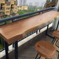 Industrial Style Bistro Bar Table Rectangle Wooden Bar Table for Dining Room