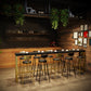 Industrial Bistro Bar Table Rectangle Solid Wood Bar Table with Gold Frame Clearhalo 'Bar Furniture' 'Bar Tables' 'bar_tables' 'furn' 'furn_bar_tables' 'Furniture' 'Kitchen & Dining Furniture' 6912808