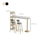 Faux Marble Bistro Bar Table Rectangle Metal Base Bar Table with Storage Clearhalo 'Bar Furniture' 'Bar Tables' 'bar_tables' 'furn' 'furn_bar_tables' 'Furniture' 'Kitchen & Dining Furniture' 6912833