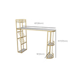 保管付きのモダンな焼結石ビストロバーテーブルメタルベースバーテーブル