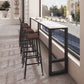 Modern Sintered Stone Bistro Bar Table Rectangle Metal Base Bar Table with Footrest Clearhalo 'Bar Furniture' 'Bar Tables' 'bar_tables' 'furn' 'furn_bar_tables' 'Furniture' 'Kitchen & Dining Furniture' 6912880