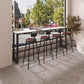Modern Sintered Stone Bistro Bar Table Rectangle Metal Base Bar Table with Footrest Clearhalo 'Bar Furniture' 'Bar Tables' 'bar_tables' 'furn' 'furn_bar_tables' 'Furniture' 'Kitchen & Dining Furniture' 6912881