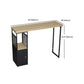 Industriële houten bistro-bartafel, rechthoekig metalen onderstel, bartafel met opbergruimte