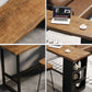 Industrial Style Bistro Bar Table Rectangle Wood Bar Table with Storage Clearhalo 'Bar Furniture' 'Bar Tables' 'bar_tables' 'furn' 'furn_bar_tables' 'Furniture' 'Kitchen & Dining Furniture' 6912949