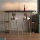 Glam Sintered Stone Bistro Bar Table Oval Metal Base Bar Table with Storage Clearhalo 'Bar Furniture' 'Bar Tables' 'bar_tables' 'furn' 'furn_bar_tables' 'Furniture' 'Kitchen & Dining Furniture' 6912971