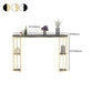 Glam Sintered Stone Bistro Bar Table Oval Metal Base Bar Table with Storage Clearhalo 'Bar Furniture' 'Bar Tables' 'bar_tables' 'furn' 'furn_bar_tables' 'Furniture' 'Kitchen & Dining Furniture' 6912977