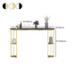 Glam Sintered Stone Bistro Bar Table Oval Metal Base Bar Table with Storage Clearhalo 'Bar Furniture' 'Bar Tables' 'bar_tables' 'furn' 'furn_bar_tables' 'Furniture' 'Kitchen & Dining Furniture' 6912978
