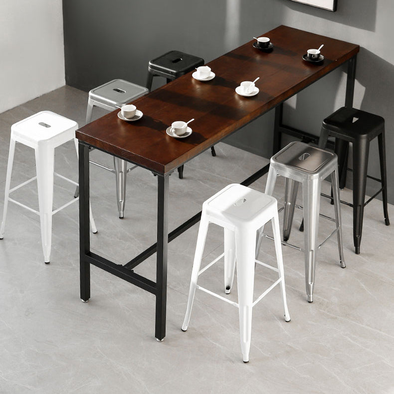 Modern Bar Height Table Solid Wood Bistro Bar Table for Patio Use Clearhalo 'Bar Furniture' 'Bar Tables' 'bar_tables' 'furn' 'furn_bar_tables' 'Furniture' 'Kitchen & Dining Furniture' 6912999
