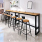 Rectangular Bar Height Table Industrial Style Bar Table with Trestle Base Clearhalo 'Bar Furniture' 'Bar Tables' 'bar_tables' 'furn' 'furn_bar_tables' 'Furniture' 'Kitchen & Dining Furniture' 6913042