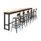 Rectangular Bar Height Table Industrial Style Bar Table with Trestle Base Clearhalo 'Bar Furniture' 'Bar Tables' 'bar_tables' 'furn' 'furn_bar_tables' 'Furniture' 'Kitchen & Dining Furniture' 6913049