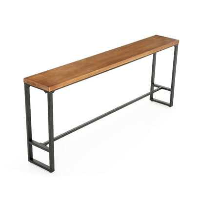 Table de bar industrielle à hauteur de table de pub en bois massif pour utilisation sur patio