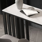 Industrial Style Bar Table Stone Top Bistro Table with Black Base Clearhalo 'Bar Furniture' 'Bar Tables' 'bar_tables' 'furn' 'furn_bar_tables' 'Furniture' 'Kitchen & Dining Furniture' 6913079