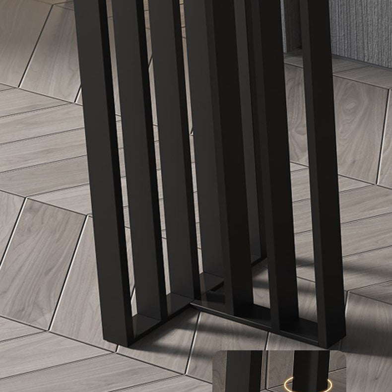 Industrial Style Bar Table Stone Top Bistro Table with Black Base Clearhalo 'Bar Furniture' 'Bar Tables' 'bar_tables' 'furn' 'furn_bar_tables' 'Furniture' 'Kitchen & Dining Furniture' 6913080