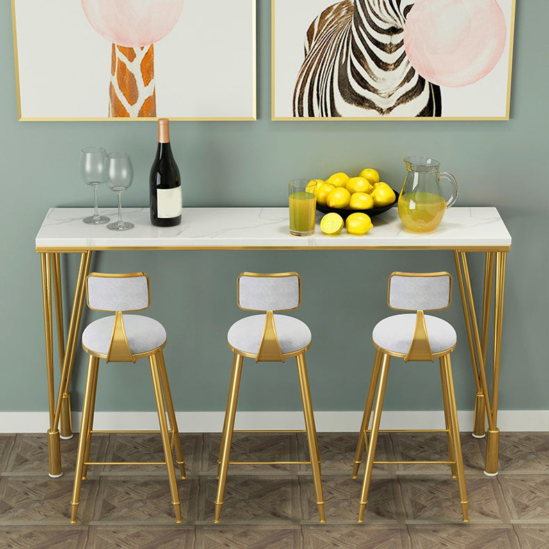 Moderne stijl bistro-bartafel Rechthoekige faux-marmeren bartafel voor thuis