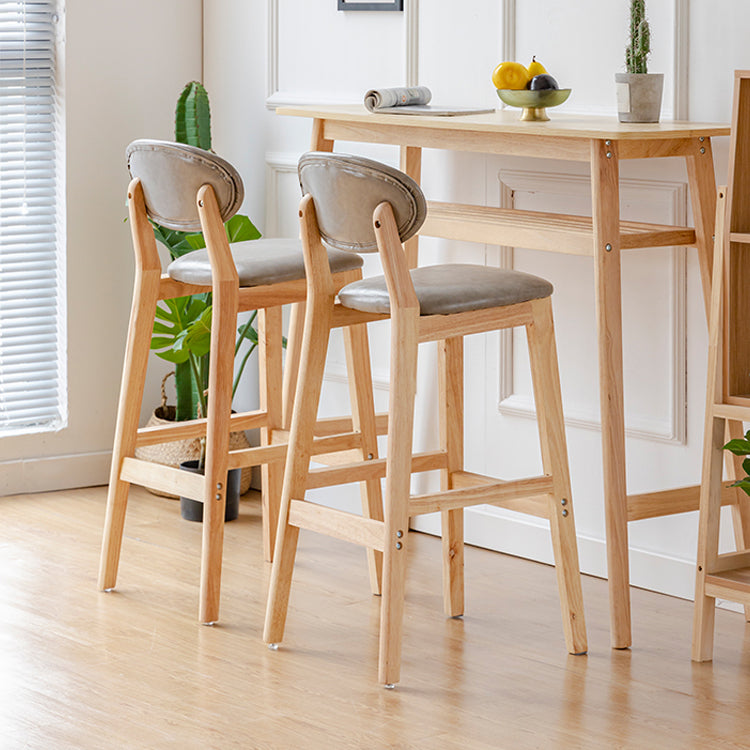 Modern Style Bistro Bar Table Rectangle Solid Wood Bar Table with Footrest Clearhalo 'Bar Furniture' 'Bar Tables' 'bar_tables' 'furn' 'furn_bar_tables' 'Furniture' 'Kitchen & Dining Furniture' 6913121