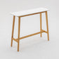 Modern Style Bistro Bar Table Rectangle Solid Wood Bar Table with Footrest White Without Chairs Clearhalo 'Bar Furniture' 'Bar Tables' 'bar_tables' 'furn' 'furn_bar_tables' 'Furniture' 'Kitchen & Dining Furniture' 6913124