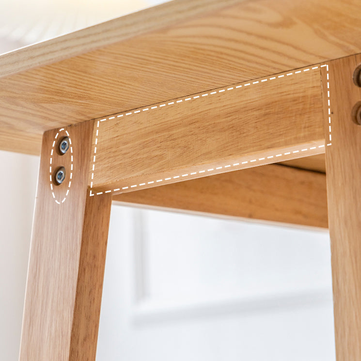 Modern Style Bistro Bar Table Rectangle Solid Wood Bar Table with Footrest Clearhalo 'Bar Furniture' 'Bar Tables' 'bar_tables' 'furn' 'furn_bar_tables' 'Furniture' 'Kitchen & Dining Furniture' 6913127