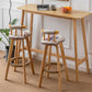Modern Style Bistro Bar Table Rectangle Solid Wood Bar Table with Footrest Clearhalo 'Bar Furniture' 'Bar Tables' 'bar_tables' 'furn' 'furn_bar_tables' 'Furniture' 'Kitchen & Dining Furniture' 6913129