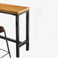 Industrial Wood Bistro Bar Table Rectangle Metal Base Bar Table with Footrest Clearhalo 'Bar Furniture' 'Bar Tables' 'bar_tables' 'furn' 'furn_bar_tables' 'Furniture' 'Kitchen & Dining Furniture' 6913142