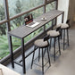 Industrial Bar-height Table Stone Top Pub Table with Black Base Clearhalo 'Bar Furniture' 'Bar Tables' 'bar_tables' 'furn' 'furn_bar_tables' 'Furniture' 'Kitchen & Dining Furniture' 6913178