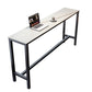 Industrial Bar-height Table Stone Top Pub Table with Black Base Clearhalo 'Bar Furniture' 'Bar Tables' 'bar_tables' 'furn' 'furn_bar_tables' 'Furniture' 'Kitchen & Dining Furniture' 6913180